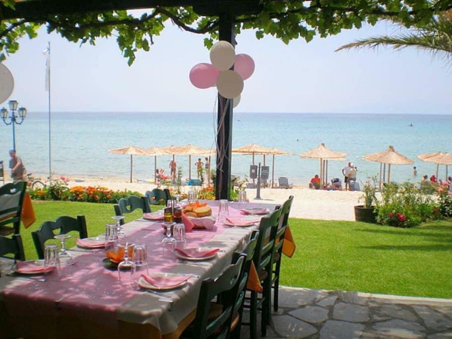 Seaside Beach House Siviri Buitenkant foto